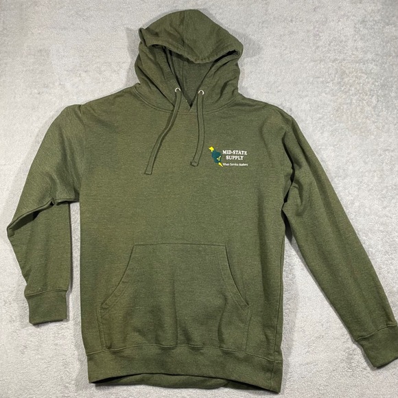 Independent Trading Company Other - Independent Trading Co Hoodie Mens M‎ Green Mid-State Supply Wisconsin Graphic